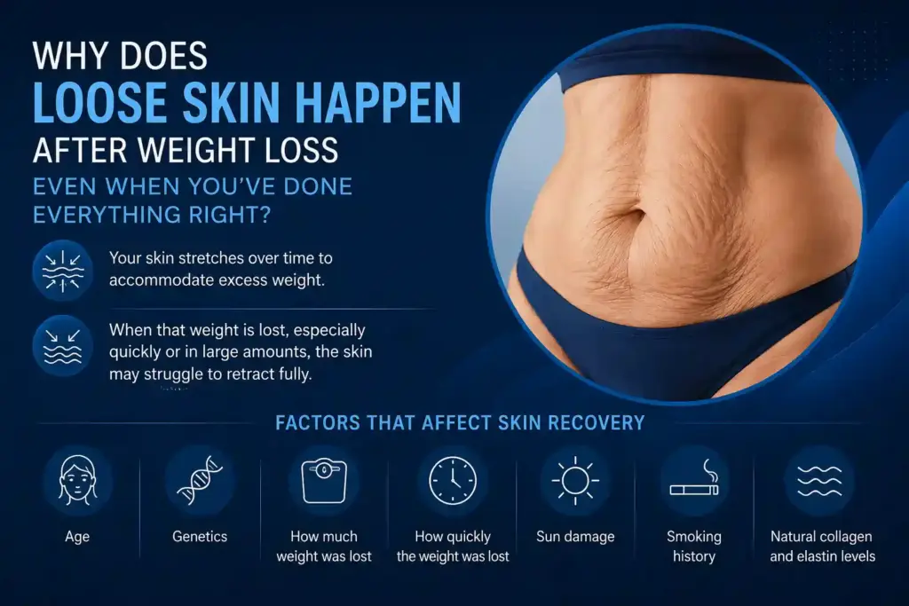 Why Does Loose Skin Happen After Weight Loss Even When You’ve Done Everything Right Basingstoke?